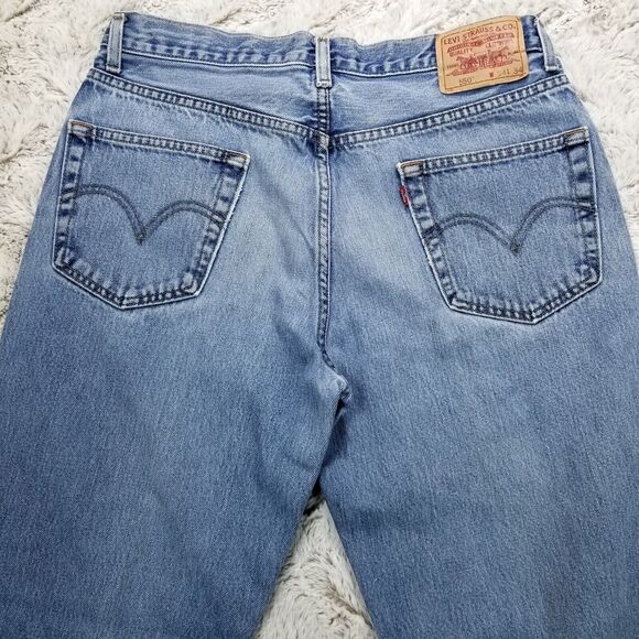 Levis Jeans Mens 34×34 Blue 550 Relaxed Fit Medium Wash Denim - Picture 4 of 13